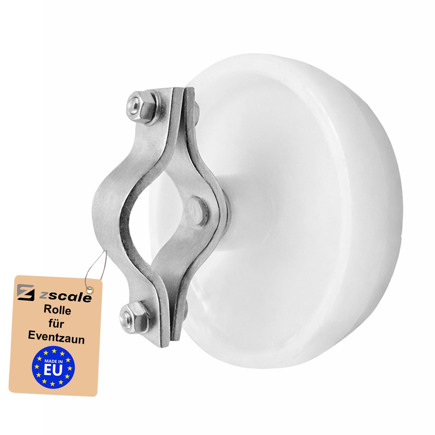 ZAB-S 49BO*42 Rad Rolle für Eventzaun Absperrgitter Bauzaun Ersatzrad Transportrolle (49BO*42)