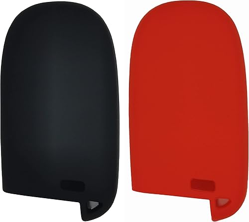 Miniatura 2 de Funda de goma de silicona para llavero compatible con Chrysler 200 300 Dodge Challenger Charger Dart Durango Journey Fiat 500 L X Jeep Cherokee