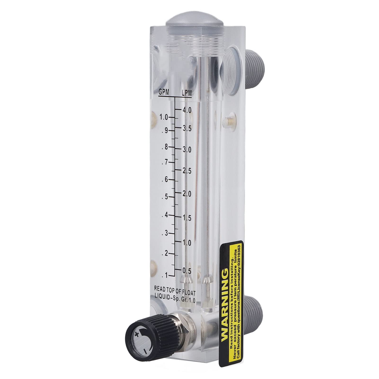 Liquid Flowmeter, Meter Acrylic Clear Reading Long Service Life Regulable 0.1-1GPM for Test