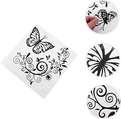 Vista 6 de CANIGHT 1 Set Flower Vine Butterfly Car Sticker Car Window Decal Car Window Decals for Vehicles Car Window Stickers Car Decorative Sticker Car Vinyl
