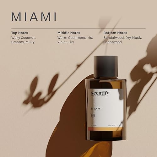 Miniatura 3 de Scentify - Aroma de aceite aromático de Miami para difusores de aceite lujoso aceite aromático con aromas cremosos de cachemira sándalo almizcle