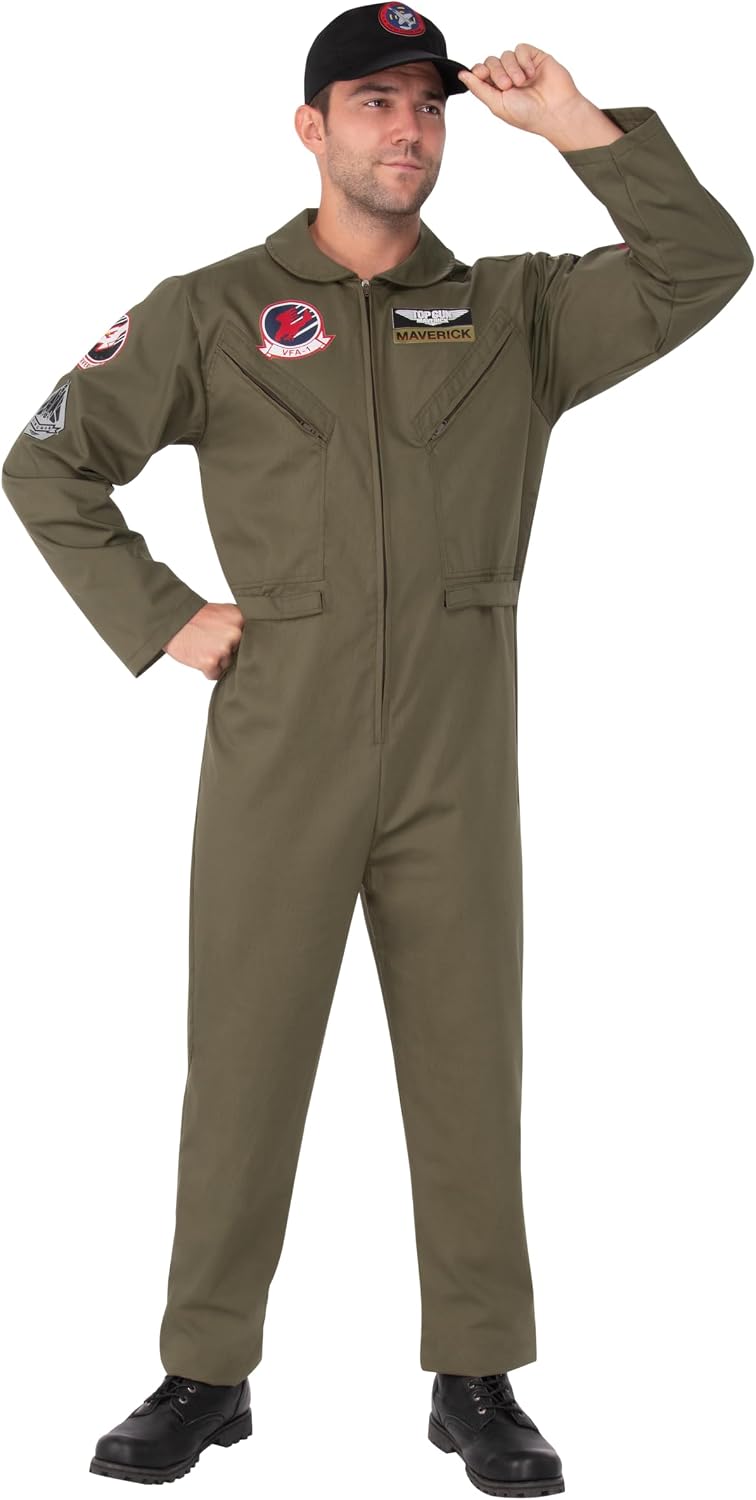 Rubies Men's Top Gun Maverick Deluxe Flight Suit