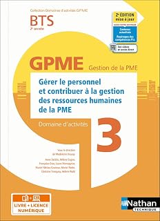 Domaine d'activité 3 - BTS 2ème année GPME (DOM ACT GPME) Livre + licence élève - 2022: Domaine d'activités 3