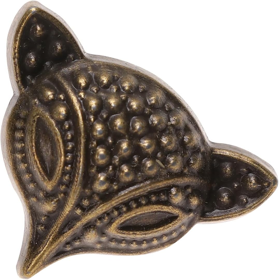 Beavorty 10pcs Pure Copper Snap Button Fasteners with Base Retro Animal Head Wallet Buckle Set Antique Bronze Color DIY Craft Accessories for Sewing and Bag Making