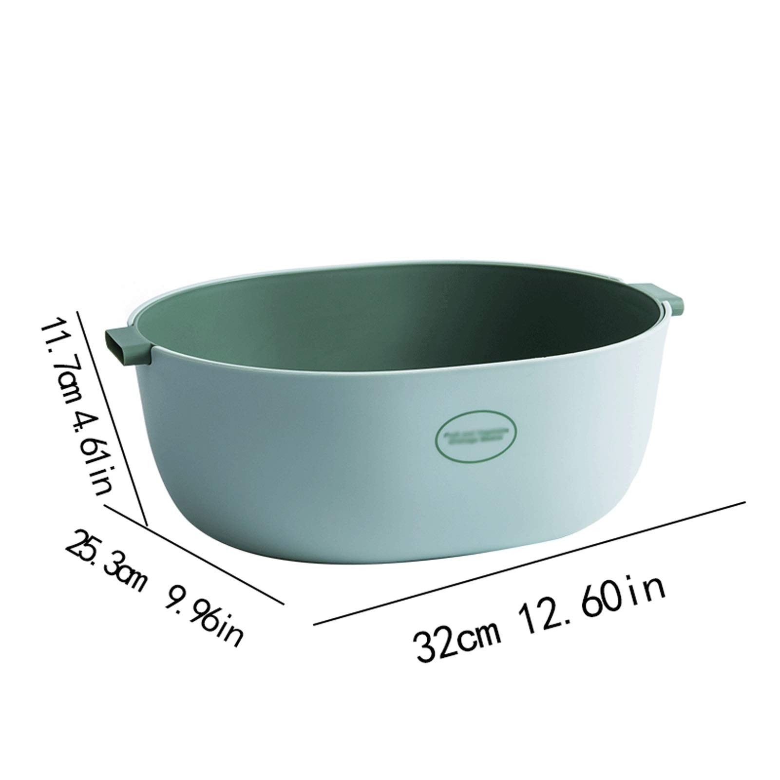 Colador, colador colador, colador cesta colador, colador fregadero colador cesta de drenaje cesta de drenaje de plástico con asa colador/cuenco de filtro de doble capa 2 en 1 cesta de arroz doméstica