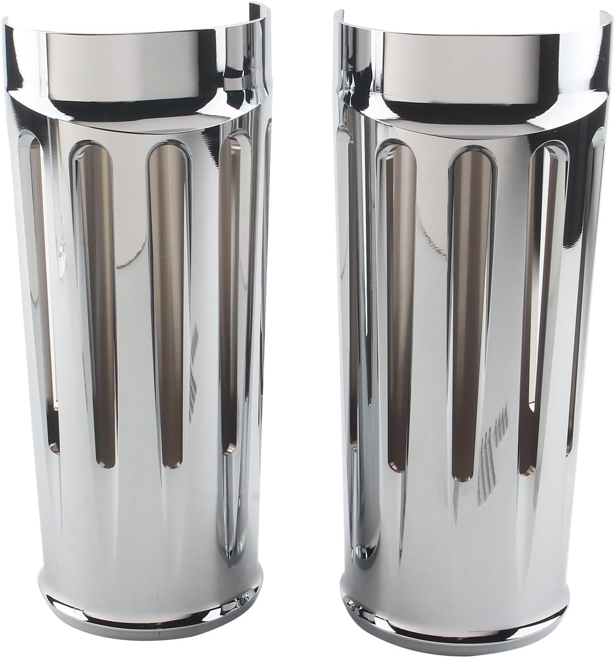 Chrome 2" Extend Fork Boot Slider Covers Fit for Harley Touring Electra Street Road Glide Road King 2014-2023