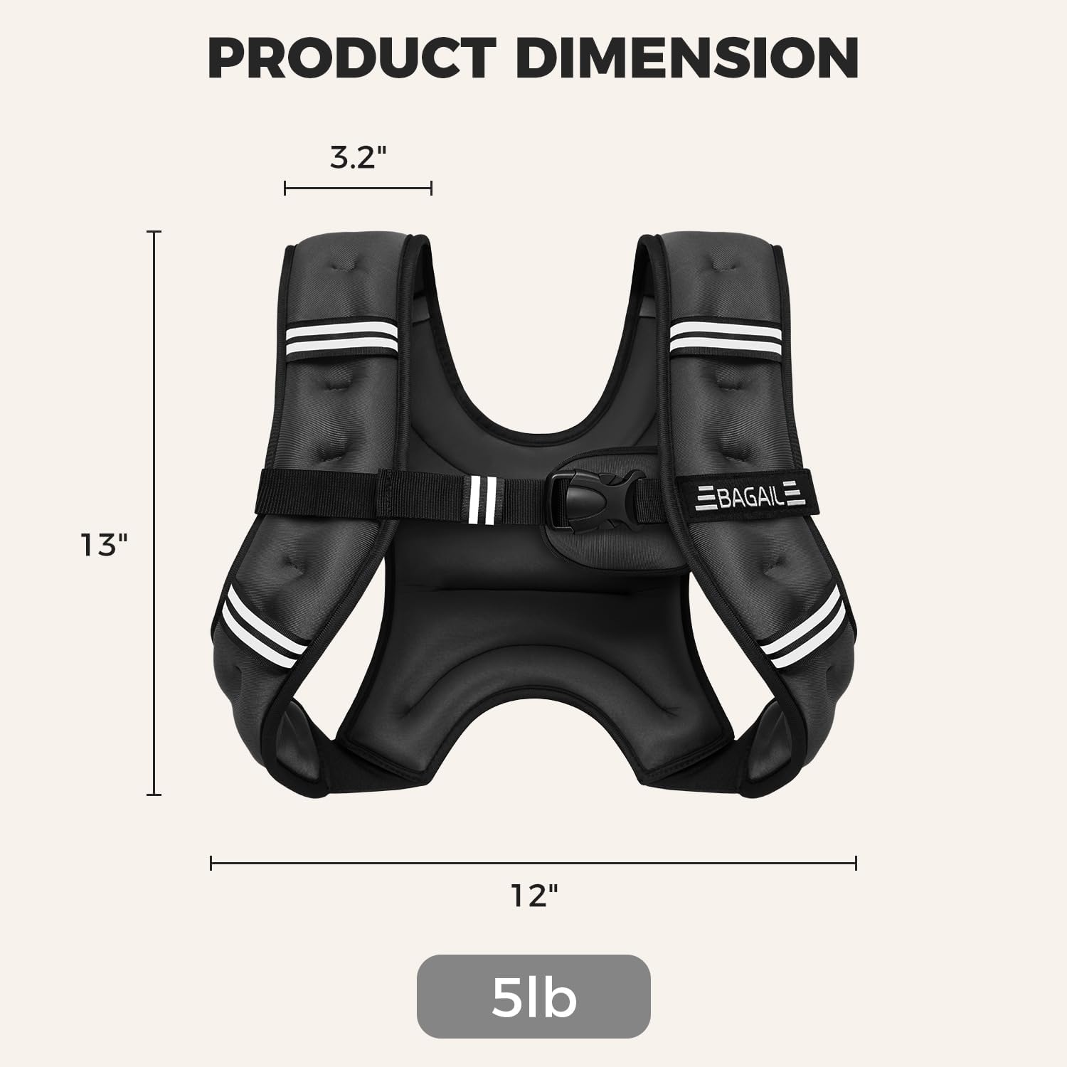 BAGAIL Weighted Vest: Lose Weight, Train Harder + Pouch 9 616edgM7bTL. AC SL1500