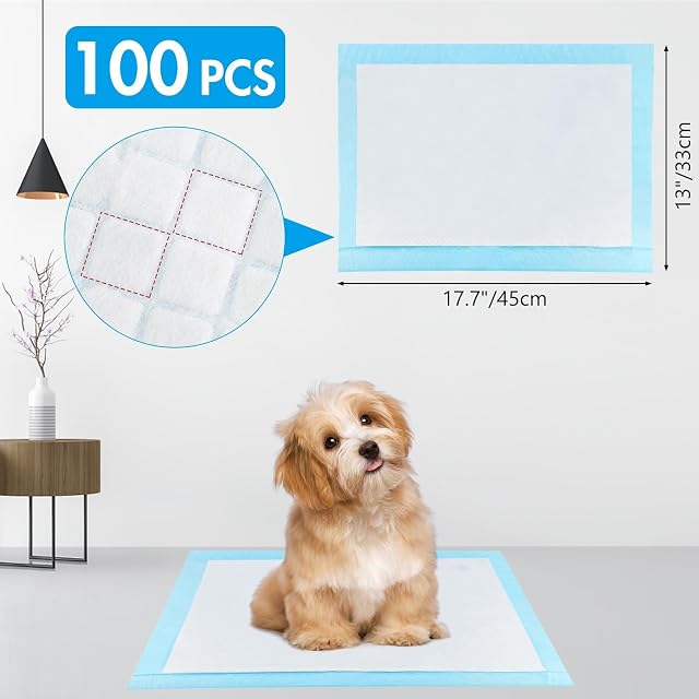 Foto 2 de 7 de YAMAIDUO 100 Piezas Empapadores Perros, 33 x 45cm Almohadillas Absorbentes