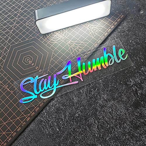 Image of Car Stickers for Stay Humble Auto Front Rear Windshield Window Decal Vans Truck Window Tail Decoration (Laser, 500x125mm)