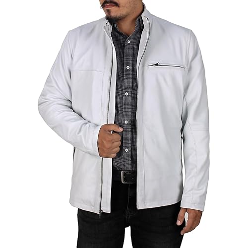 Laverapelle Men's Genuine Lambskin Leather Jacket (Black, Classic Jacket) - 1501135