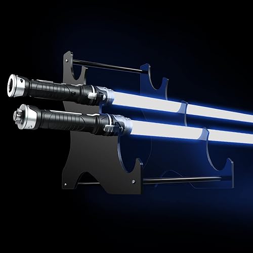 TOPNEW Soporte de sable de luz, soporte acrílico para sable de luz de escritorio de 4 niveles, estante de exhibición de sable de luz acrílico