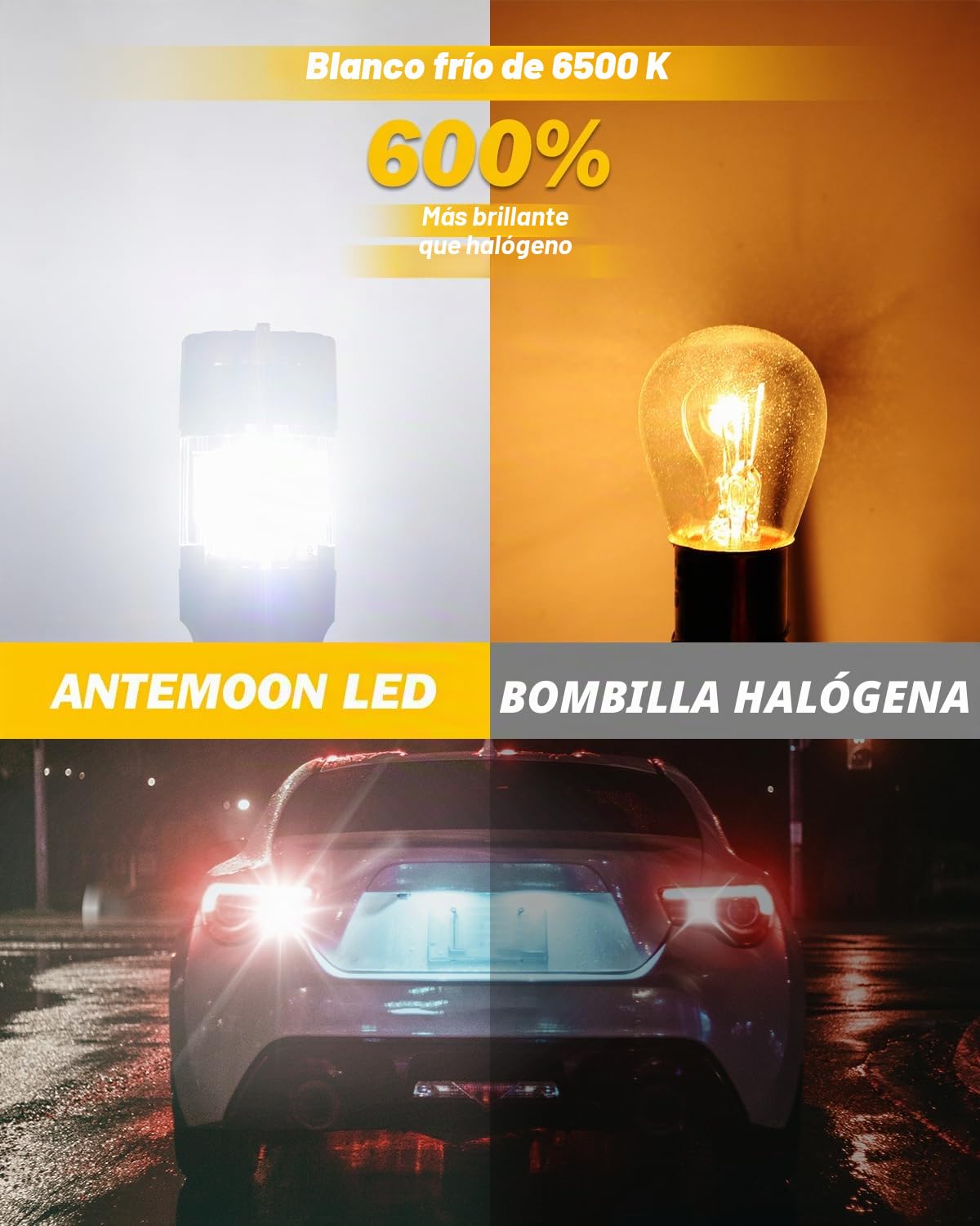 P21W 1156 BA15S Bombillas LED 100% Canbus Sin Errores 12V Super Brillante 6500K Blanca 382 7506 1141 Luce de Repuesto para Coche para Luz de Marcha Atrás Antiniebla Traseras Señal de Giro, 2 Piezas