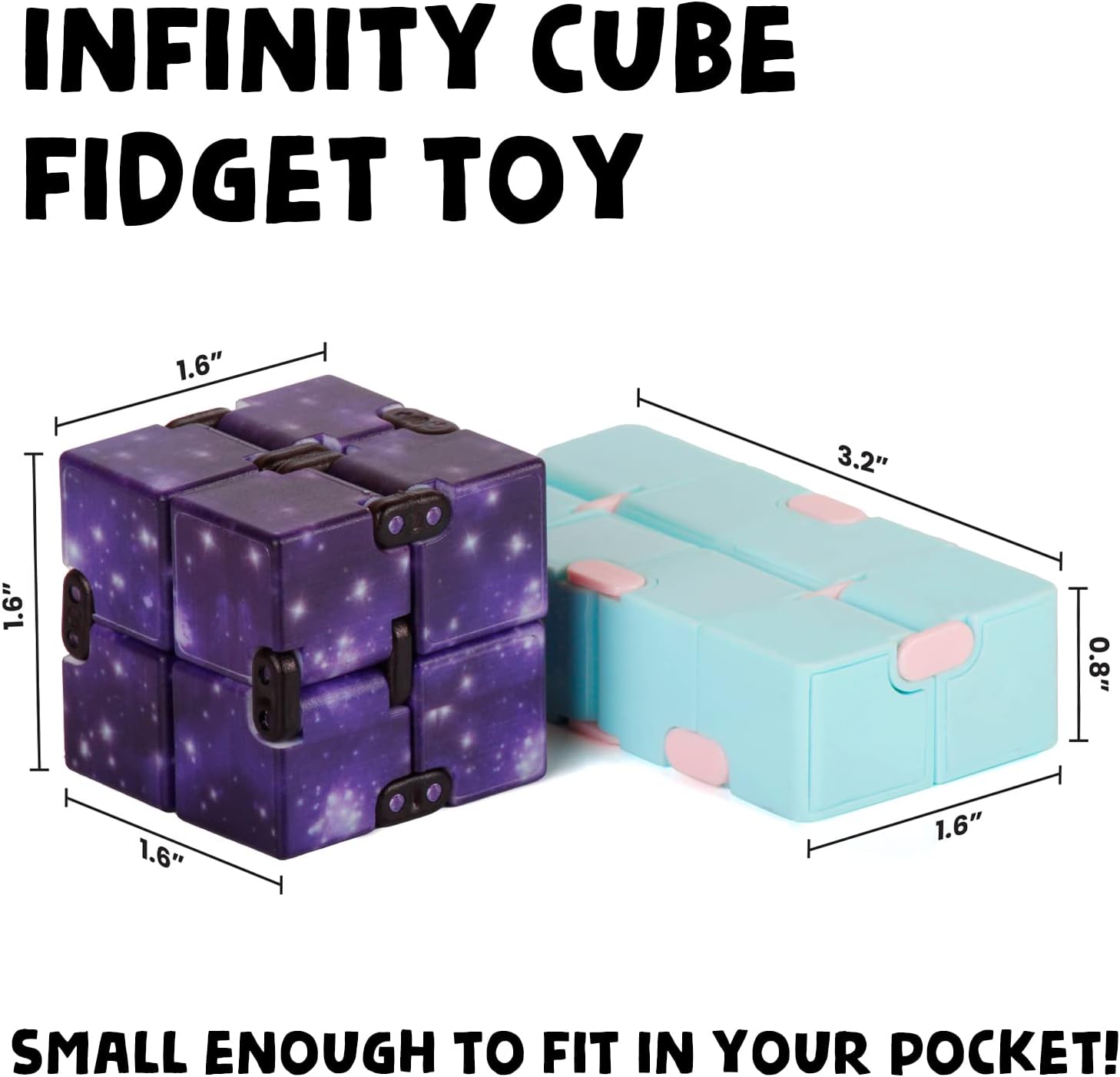 Buy Bunmo Infinity Cubes 2pc Infinity Cube Fidget Toy Pack Purple Galaxy Pink Blue Fidget Cube Doubles As Toddler Toys Infinity Cube Fidget Toy Online In Vietnam B099z1rdm9