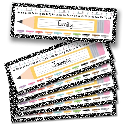 Desk Name Tags for Classroom – 36 Student Name Plates for Classroom Kindergarten, Preschool, 1st, 2nd & 3rd Grade, 14.5 x 4in Teacher Nameplates for Student Desks, Colorful Nametags