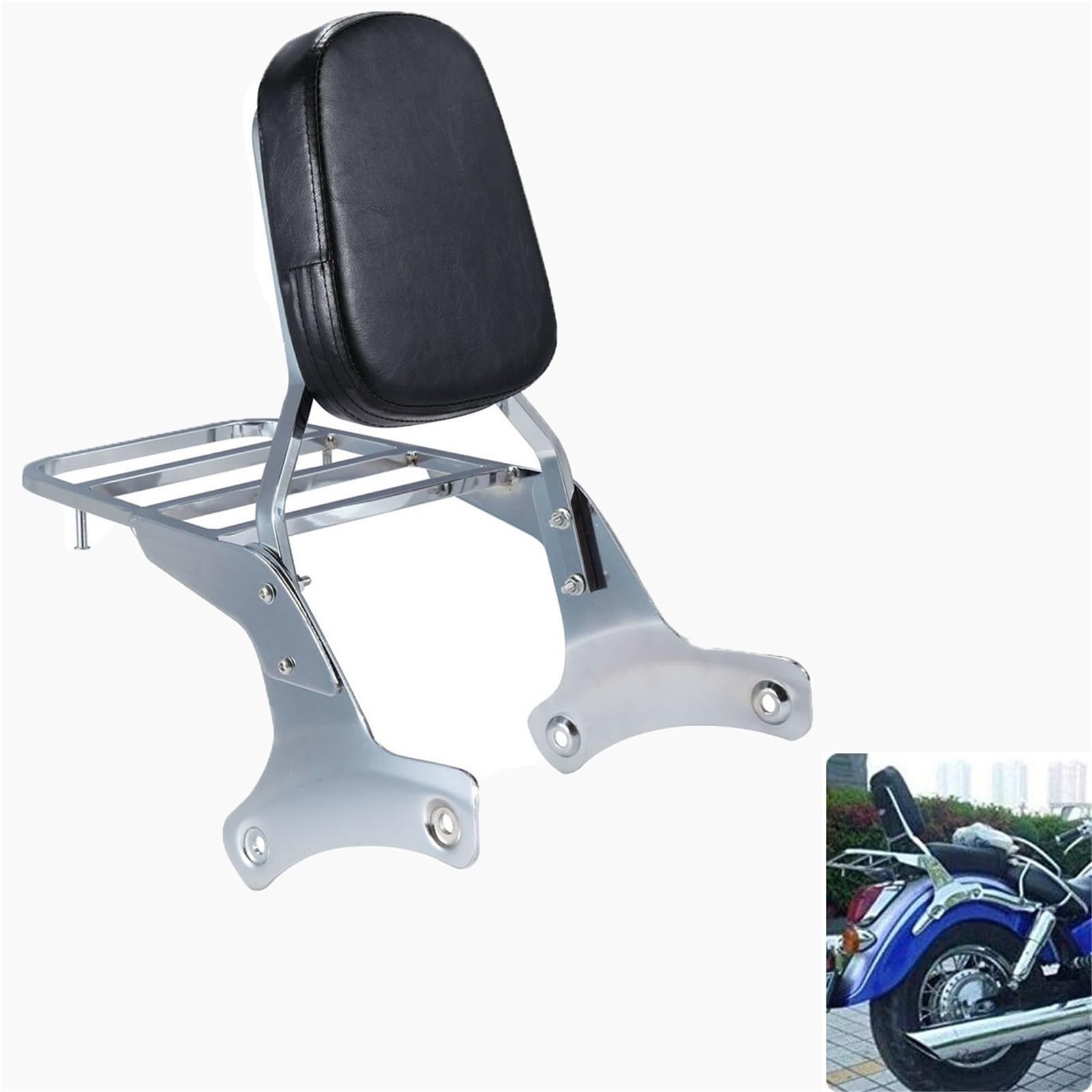Supporto per lo schienale Portapacchi per schienale passeggero per moto, adatto per Honda Shadow ACE VT400 VT750 VT 400 VT 750 C2 RC44 1997-2003 Cuscino Schienale Portabagagli