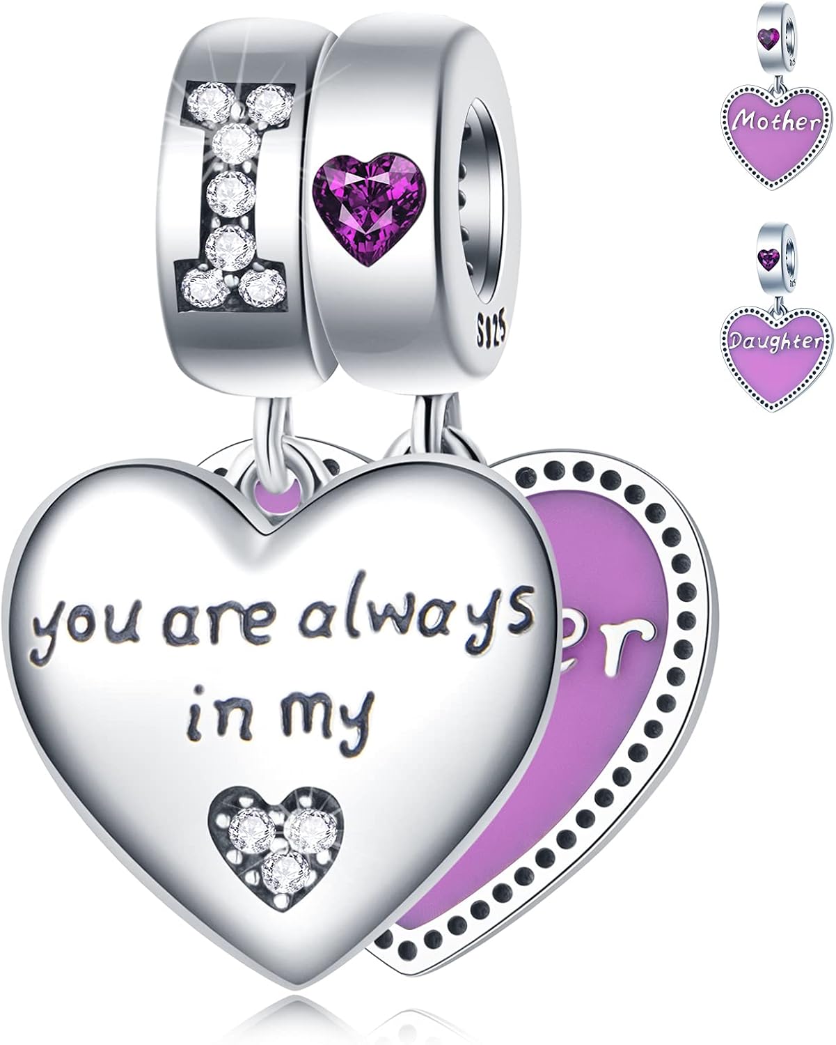 925 Sterling Silver Mothers Day Series Charms - Artist, Autism, Mother Daughter & Baby Foot Charms, Mom Crown & Nana Beads - Fits European Bracelet or Necklace - Gifts for Family, Lovers & Friends