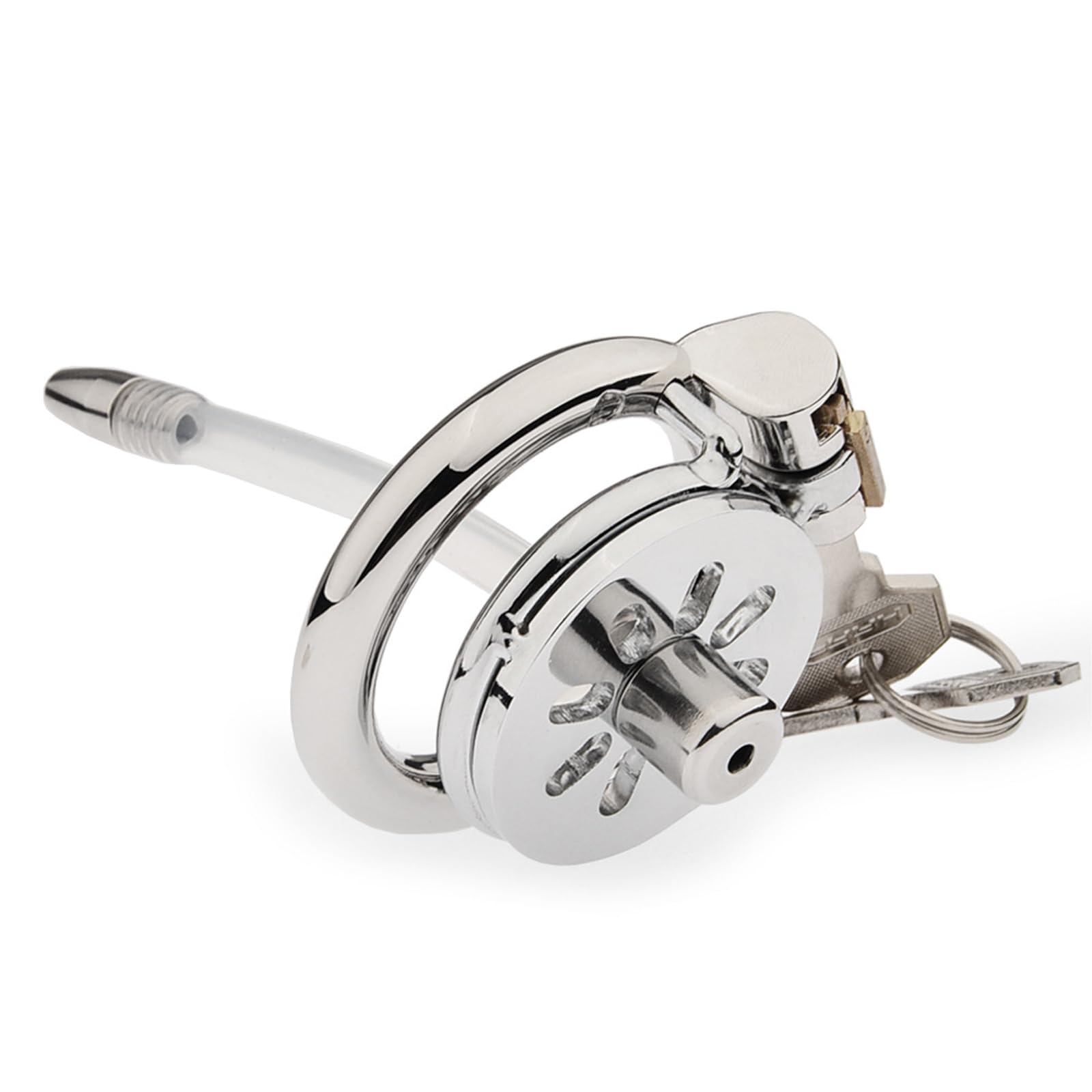 BDSMLOVE Gabbia di castità in acciaio inossidabile con Dilatatore uretrale, chastity cage per Prevenire L'erezione, gabbia di castità per uomo, male pene Cock cage (45 mm)