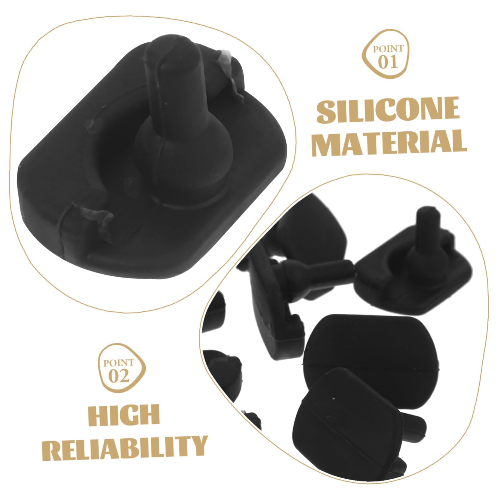 Cabilock 40pezzi Paraurti Silicone Per Friggitrice Ad Protezione Antigraffio Per Vassoi Facile e Sostituire Accessorio Per Anti- e