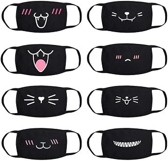 Cartoon Cat Face Mask Cotton Dustproof Reusable Washable Comfortable Breathable Fashion Accessory