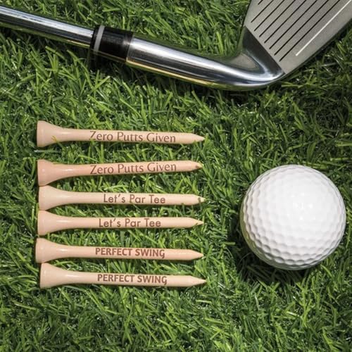 Alwesam Wooden Engravable Golf Tee Personalized Custom Golf Tees Holder Accessories for Dad Men Women Golfers