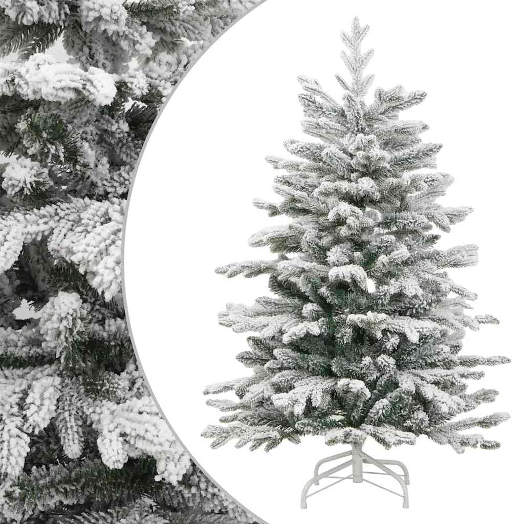 Sztuczna Choinka Zawiasowa Ośnieżona 210 cm z PE i Stojakiem