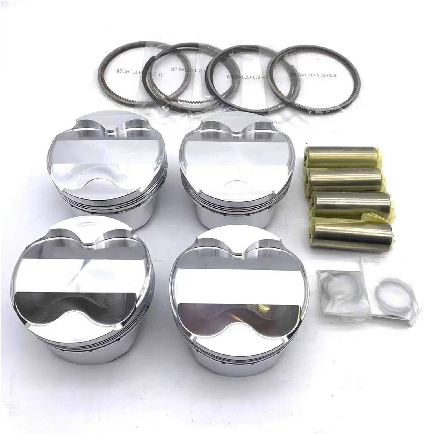 HP K24 Forged Pistons Compatible For HONDA Accord K24A With Pins And Rings One Set(87.5mm CR12.5-1)