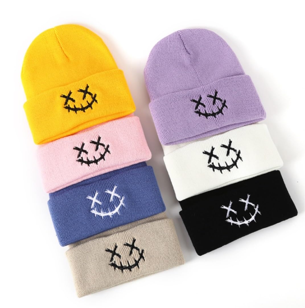 Cappello Inverno Caldo Berretto Invernale in Maglia Acrilica Traspirante con ASCE Incrociate per Uomo E Donna Termico Berretto(D)