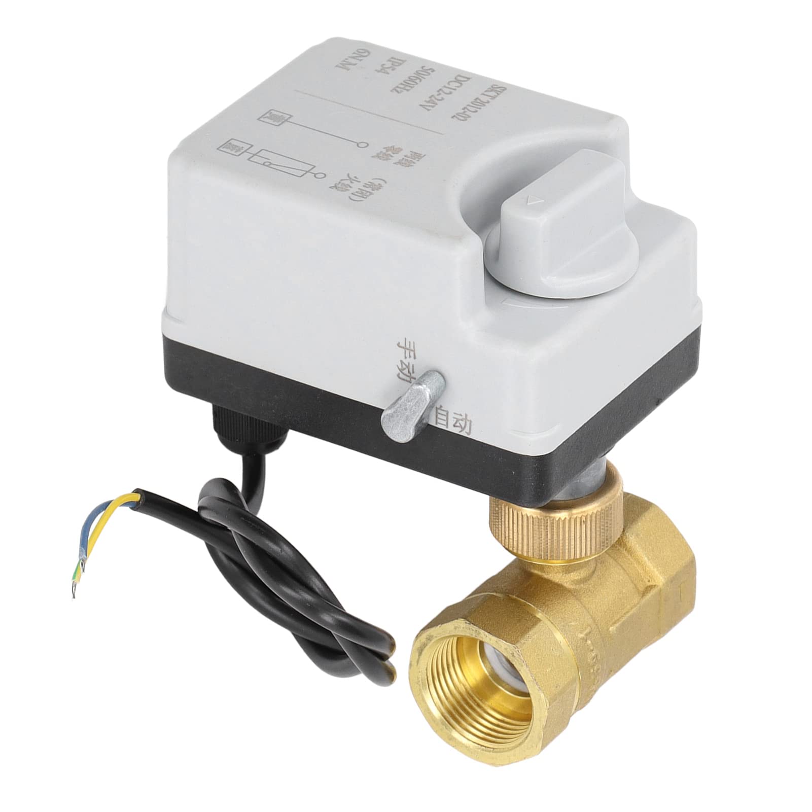 Zawór kulowy elektryczny 12-24 VDC 3/4" NC mosiężny do wody automatyczny zawór elektromagnetyczny dla systemów przemysłowych i wodnych