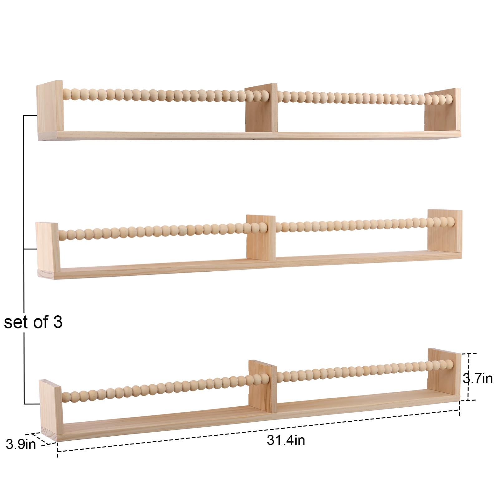 Birola Nursery Shelves - Floating Bookcases for Kids -3 Birola Nursery Shelves - Floating Bookcases for Kids -3