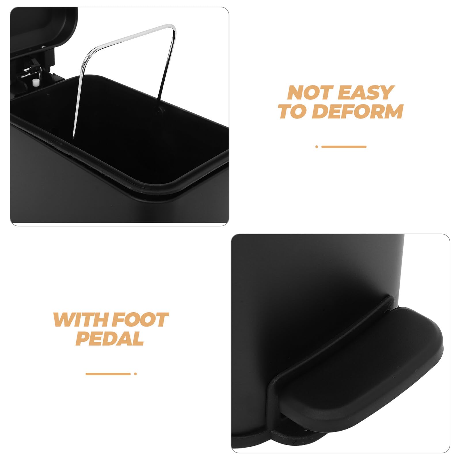 Didiseaon Papelera Estrecha con Tapa y Pedal de Acero Inoxidable Cubo de Basura con Cierre para Dormitorio Oficina y Cocina Diseño Delgado para Espacios Reducidos