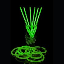 UV FLOOR – Set di 100 braccialetti fluorescenti luminosi e 100 connettori, di alta qualità, accessori luminosi, fluorescenti, per feste, travestimenti, colore: verde neon