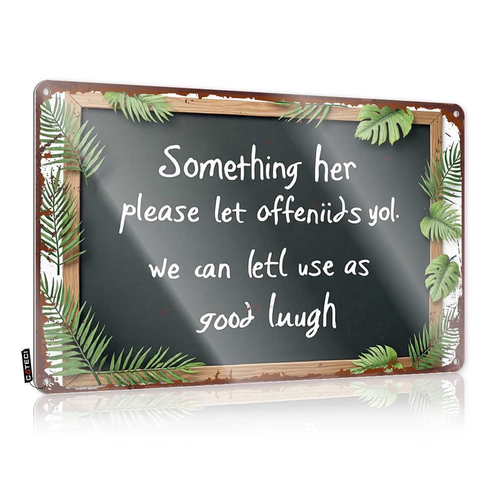 Fzfn Colour Funny Nice Matal Sign | Chalkboard Joke: Something Her Please Let Offeniods Yol. Country For Gym Living Room(30X40cm)
