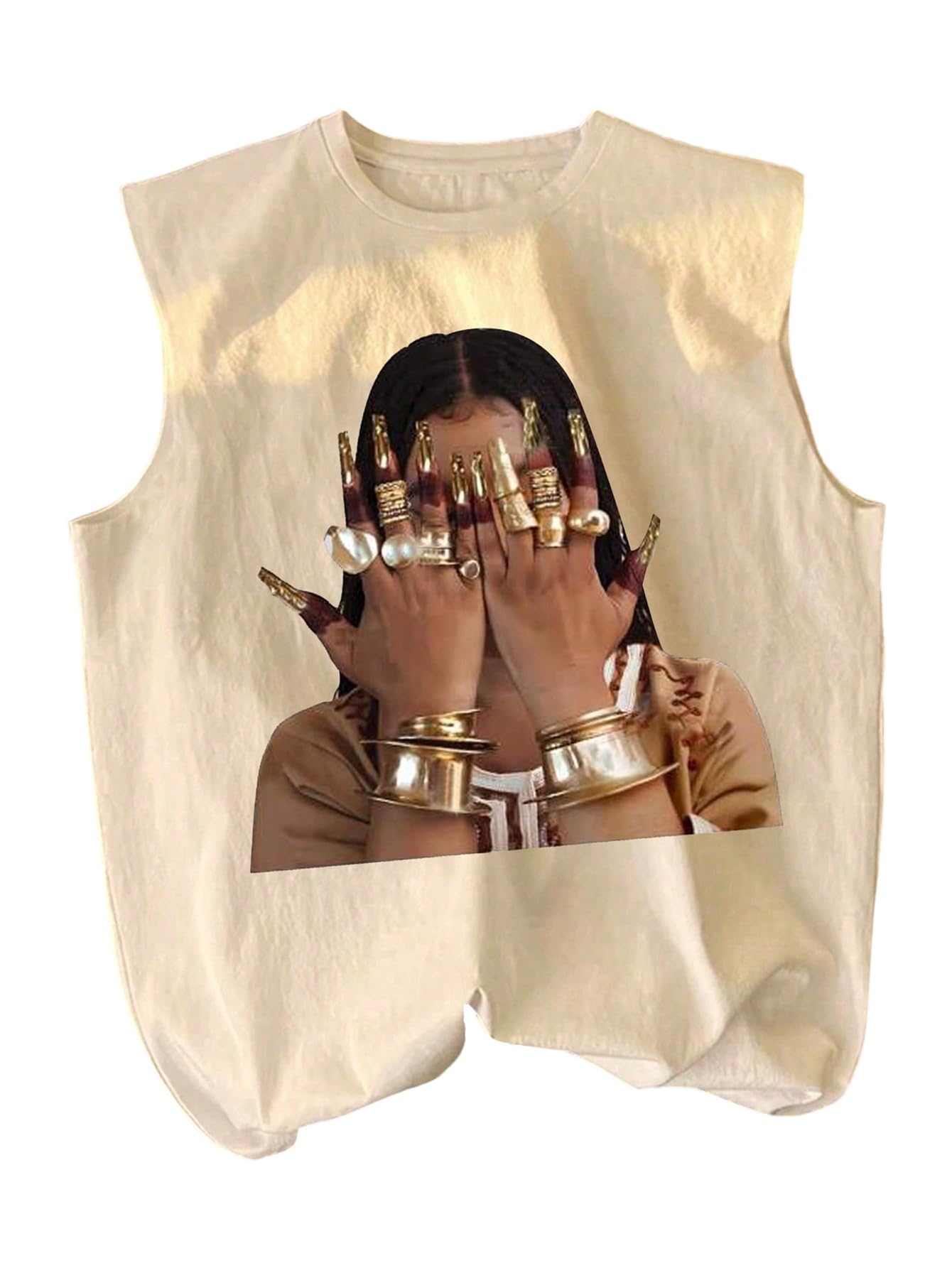 RoseSeek Summer Retro Graphic Tank Top Hippop Streetwear Y2K Tees