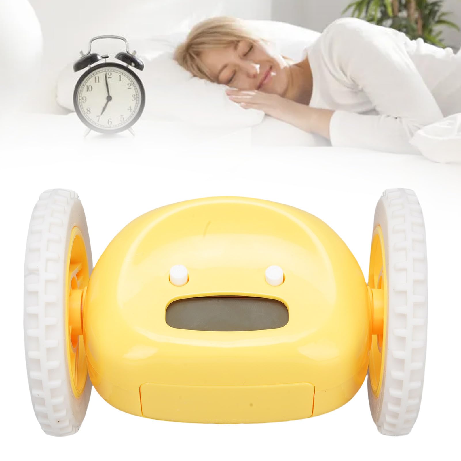 Despertador, Reloj Despertador Digital con Vibración Extra Fuerte con Ruedas para Personas Que Duermen Mucho, Niños, Ancianos, Adultos, Adolescentes, Lindo, Interesante