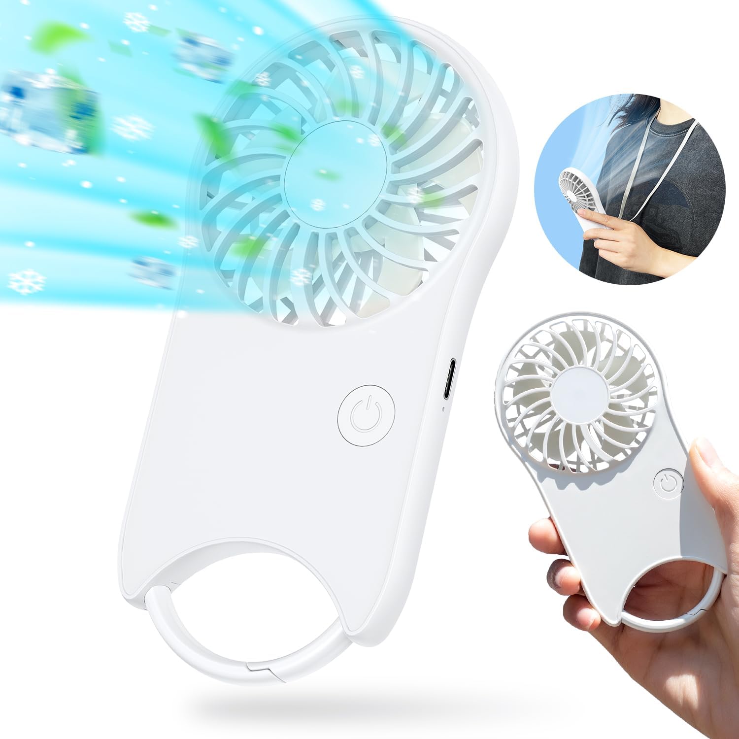 Amazon | 【2024最新】Vancon Duck Duck ハンディファン 携帯扇風機 強力 手持ち 卓上 首掛け扇風機 静音 ...