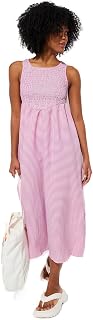 Max Alaya F x URB_N Women Checked A-line Dress (Pink_XL) Price In India
