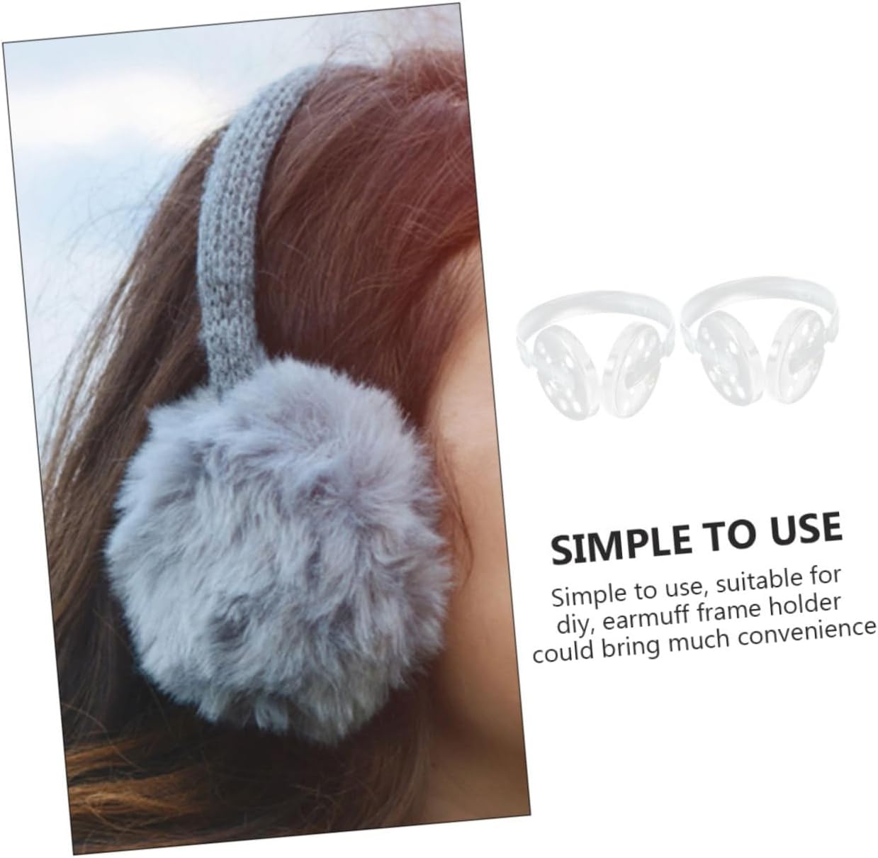 2pcs Diy Earmuff Frame Holder for Boys and Girls Noise Reduction Earmuffs Fluffy Plastic Frame Rack
