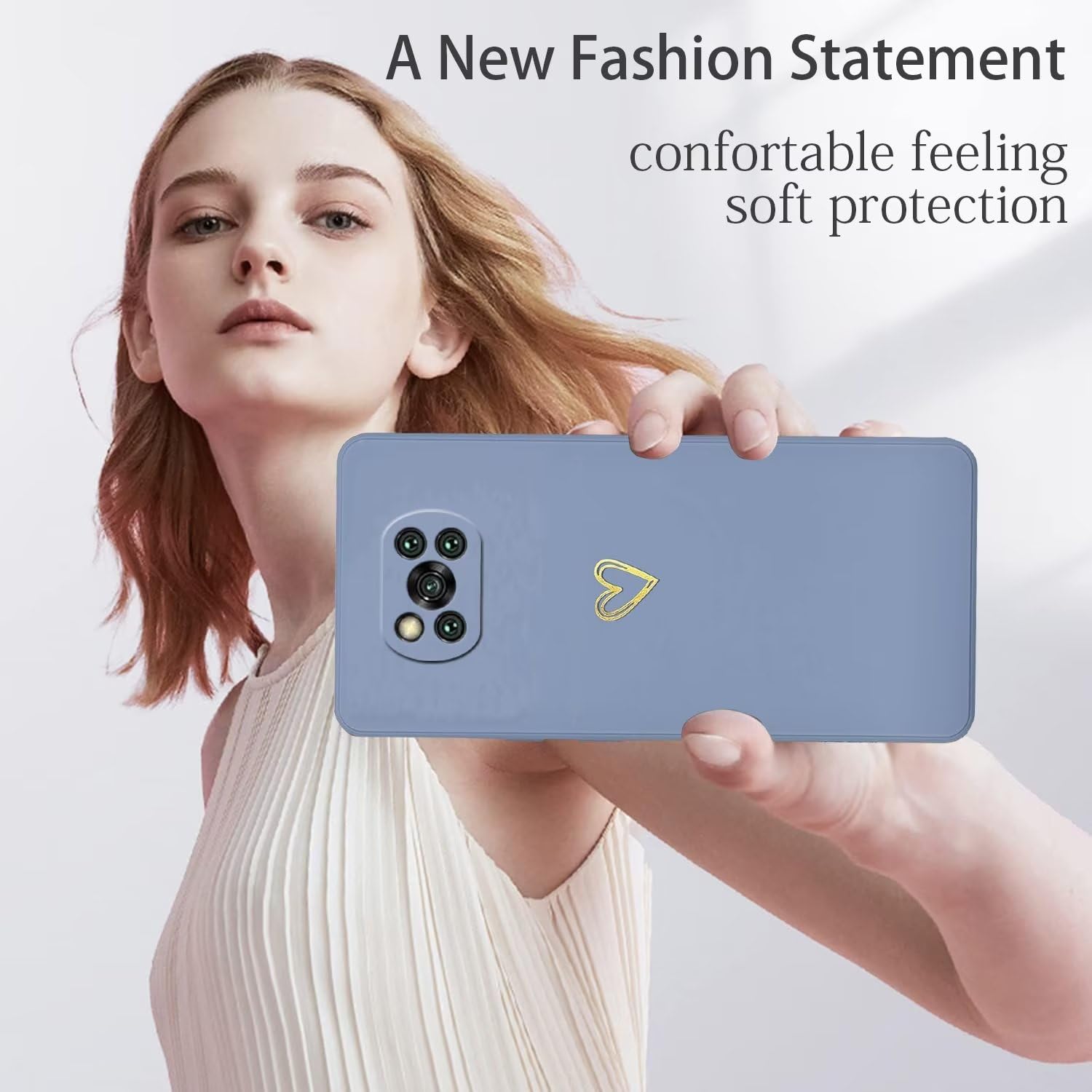 TANYO Cover per Xiaomi Poco X3 PRO | X3 NFC, Custodia TPU/PC Hybrid Custodie con 360° Supporto, Antiurto Guscio Protezione Bumper Case Caso, Blu
