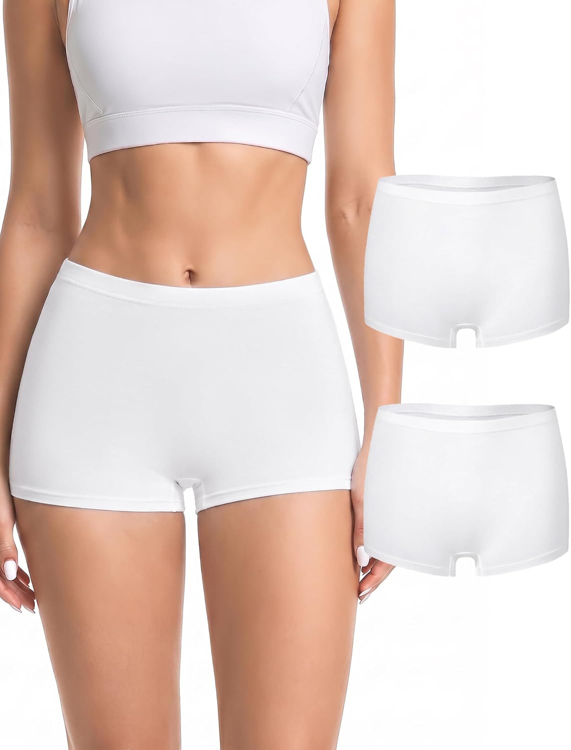 Boxer Donna in bambù Microfibra Elevata Elasticità Culotte Leggero e Traspirante Mutande Senza Cuciture Comodi per Uso Quotidiano Intimo Ecologico S-3XL