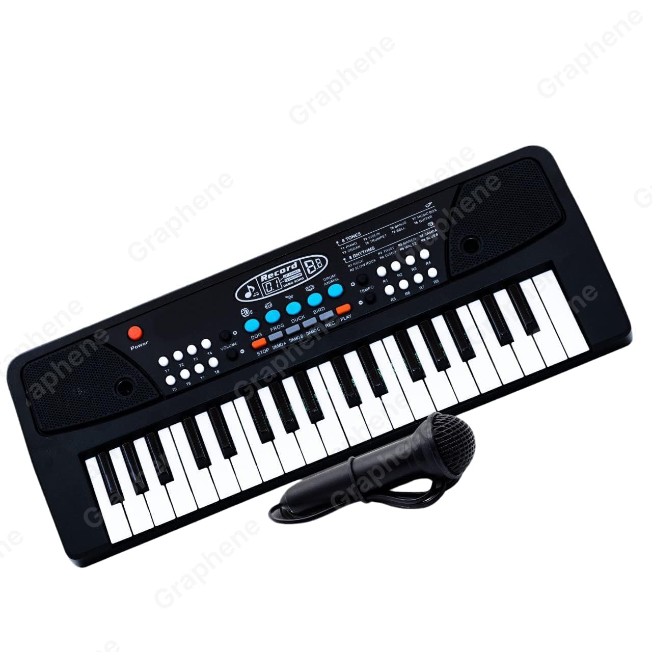 Graphene 37 Keys Portable Piano Keyboard for Kids with Mic 8 Rhythms,8 Tones,16 Demos, Electronic Piano Toy for Beginners Learning Songs, Recording, Musical Toys Gift for Boys & Girls Adult Ages 3+ (B0CJFSTFZ8) Amazon Price History, Amazon Price Tracker