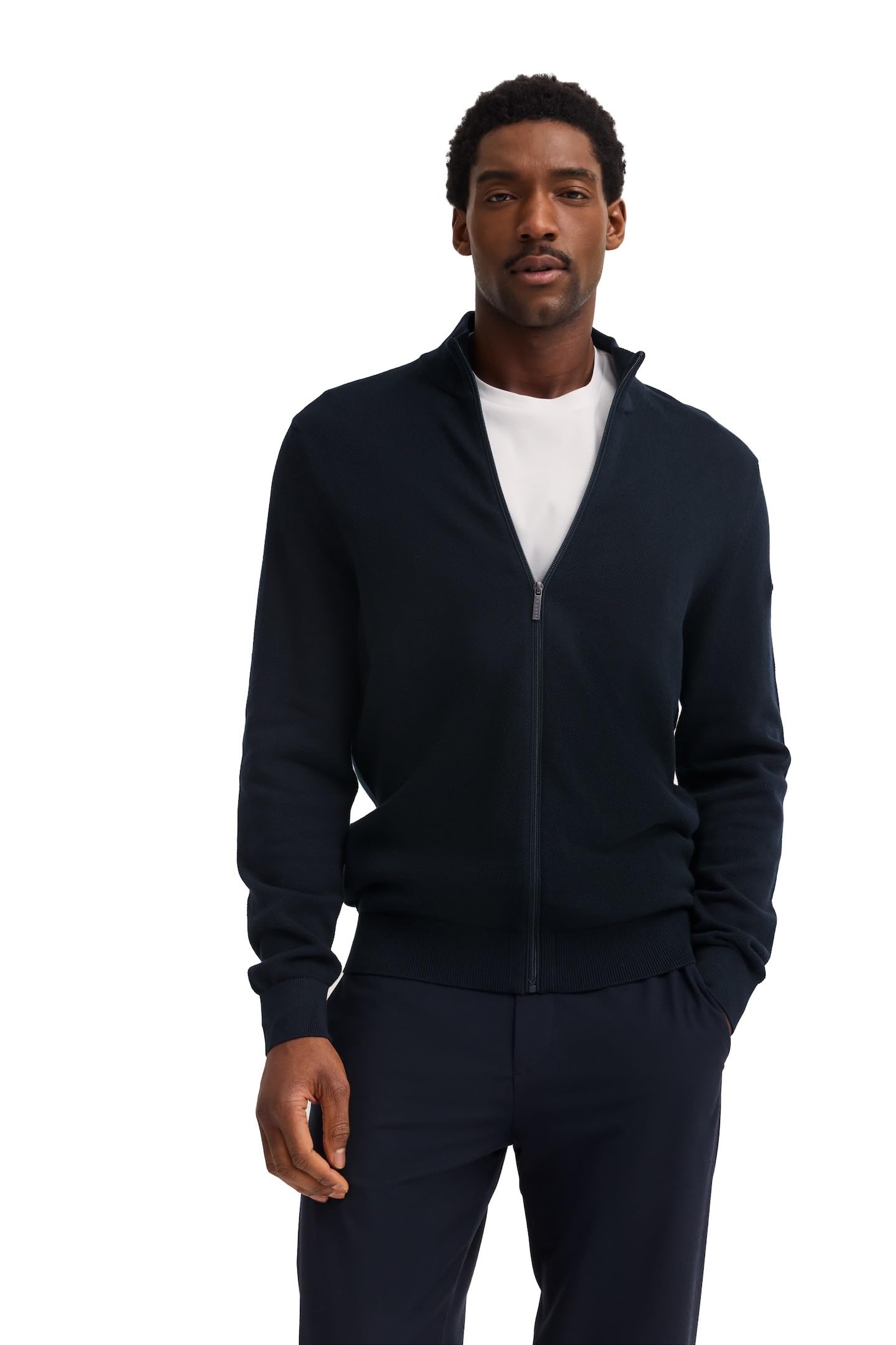 bugatti Men's Cardigan, Marine-390, XL