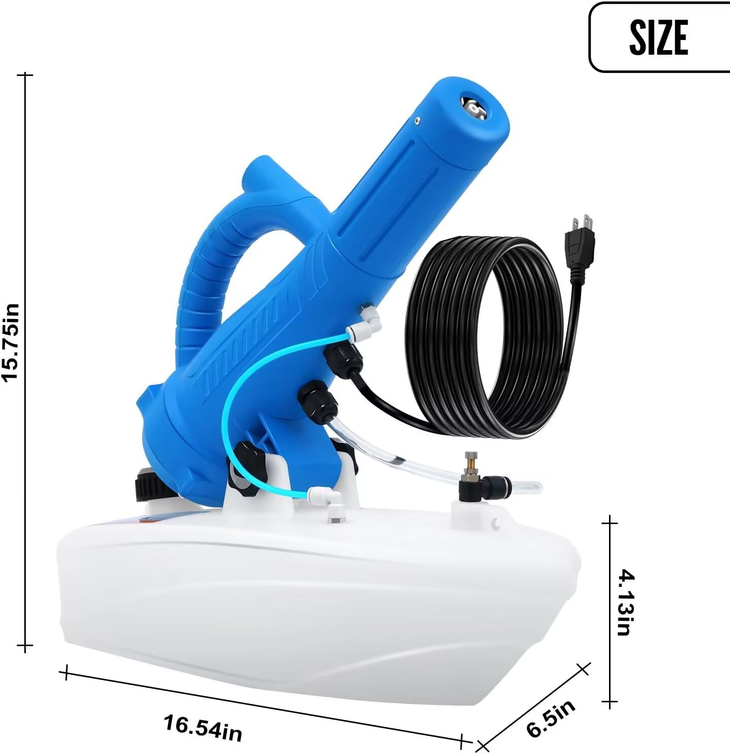 5L(1.3 Gallon) Tank, Portable Electric ULV Cold Fogger 700W Adjustable Flow Fine Mist Sprayer with Long 17ft Power Cord for Home, Garden, Cleaning, image 2