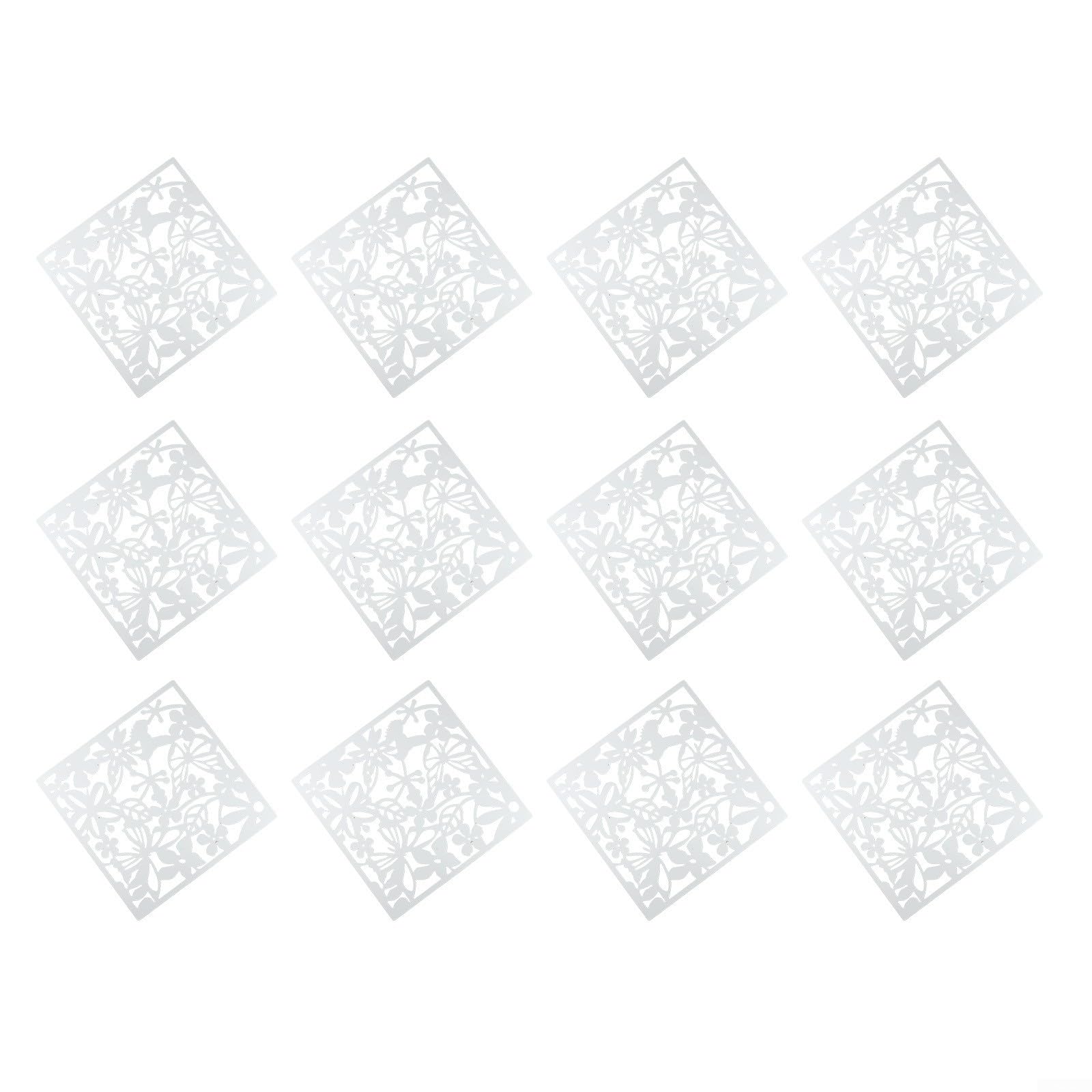 Set di 12 pannelli pensili fai da te per eleganti divisori e decorazione d'interni (bianco)
