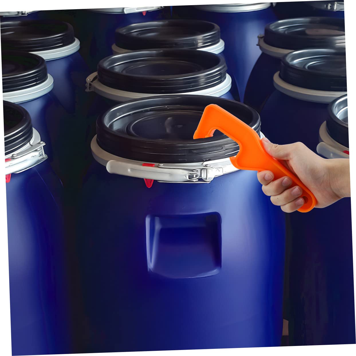 GARVALON 10-Piece Heavy Duty Paint Bucket Lid Opener Set Universal Gallon Opener Tool Sturdy Plastic Paint Can Wrench for Easy Lid Removal