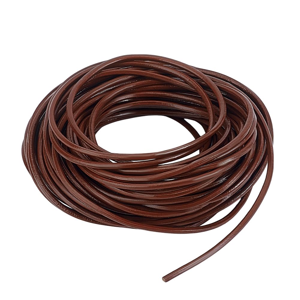 10m Corda In Pelle Intrecciata Marrone 8mm Per Gioielli Fai Da Te: Bracciali, Collane E Accessori