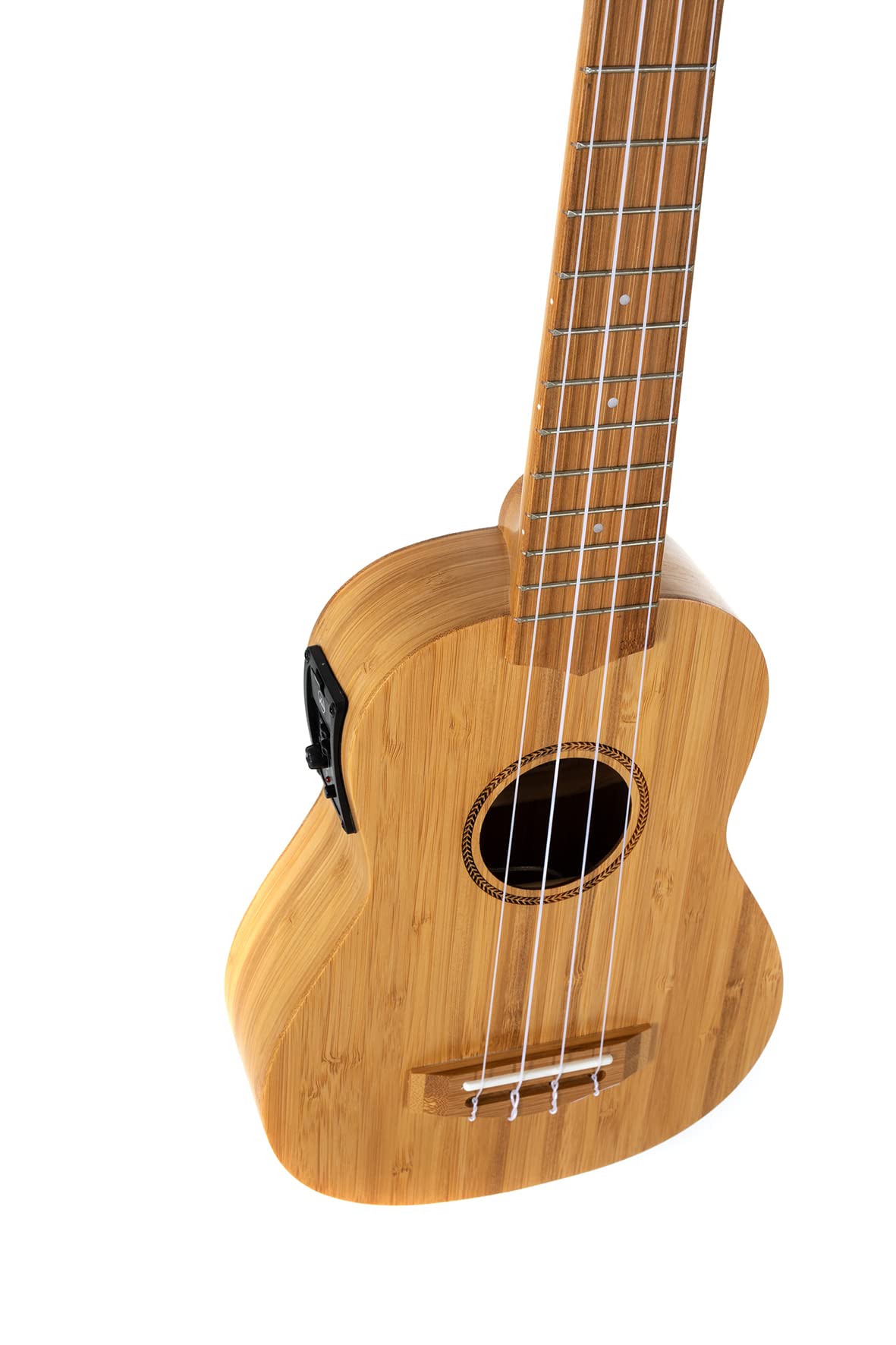 GEWA Soprano Ukulélé Manoa Bambou Électro-Acoustique - Bambou massif - Naturel satiné - Préampli UCT-2 - incl. Gig Bag rembourré - K-SO-BBE