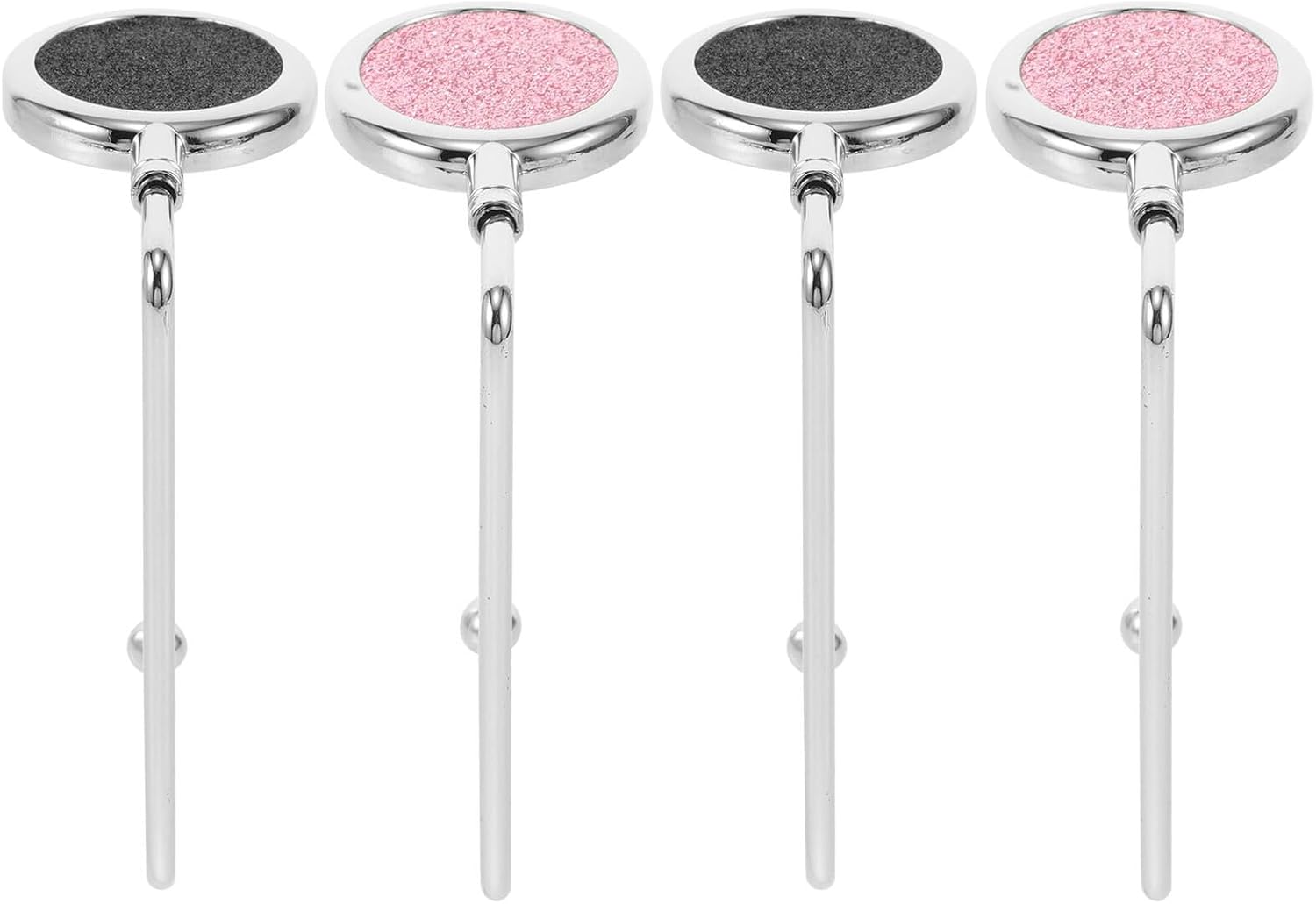 UPKOCH 2pcs Purse Hangers Bag Hooks for Tables Handbag Holder Desk Hook for Hanging Bags in Black and Pink Glitter Portable for Home and Office