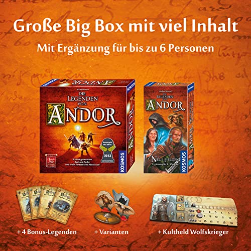 Kosmos 683122 The Legends of Andor Big Box Game, Basic Game (Connoisseur Game of the Year 2013) and Additional Supplement - Image 4