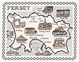 craft classic bike jersey 14 ct Aida Classic Bordado Jersey Tela Aida de 14 Mapa de Punto de Cruz, Mixto, Kit, 20 x 25 x 1 cm