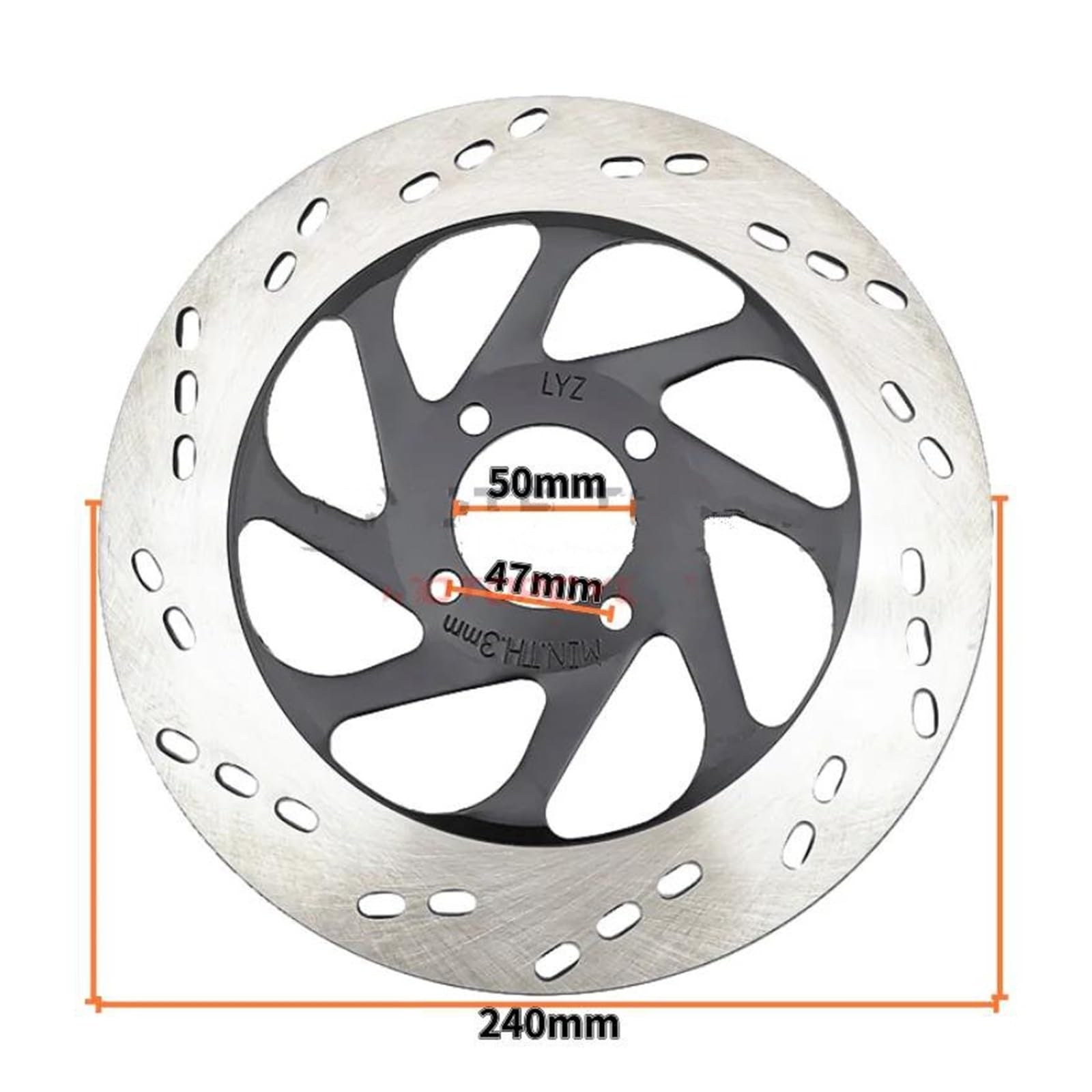 Amazon.co.jp: ディスクローター 直径240mmのオートバイ用フロント